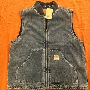 Levi's Men's Sansome Denim Vest Vintage Indigo, Medium Wash, Size M